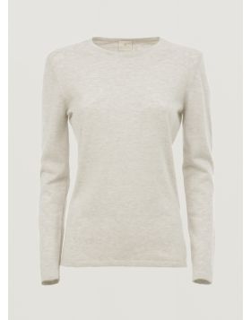 Miasuki FARAN Technical Cashmere Sweater-Ash White-XS